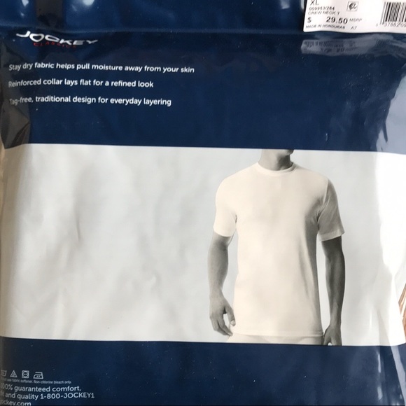 Jockey Classics 3pk Crew Neck T-Shirts Khaki / Tan - Picture 2 of 2